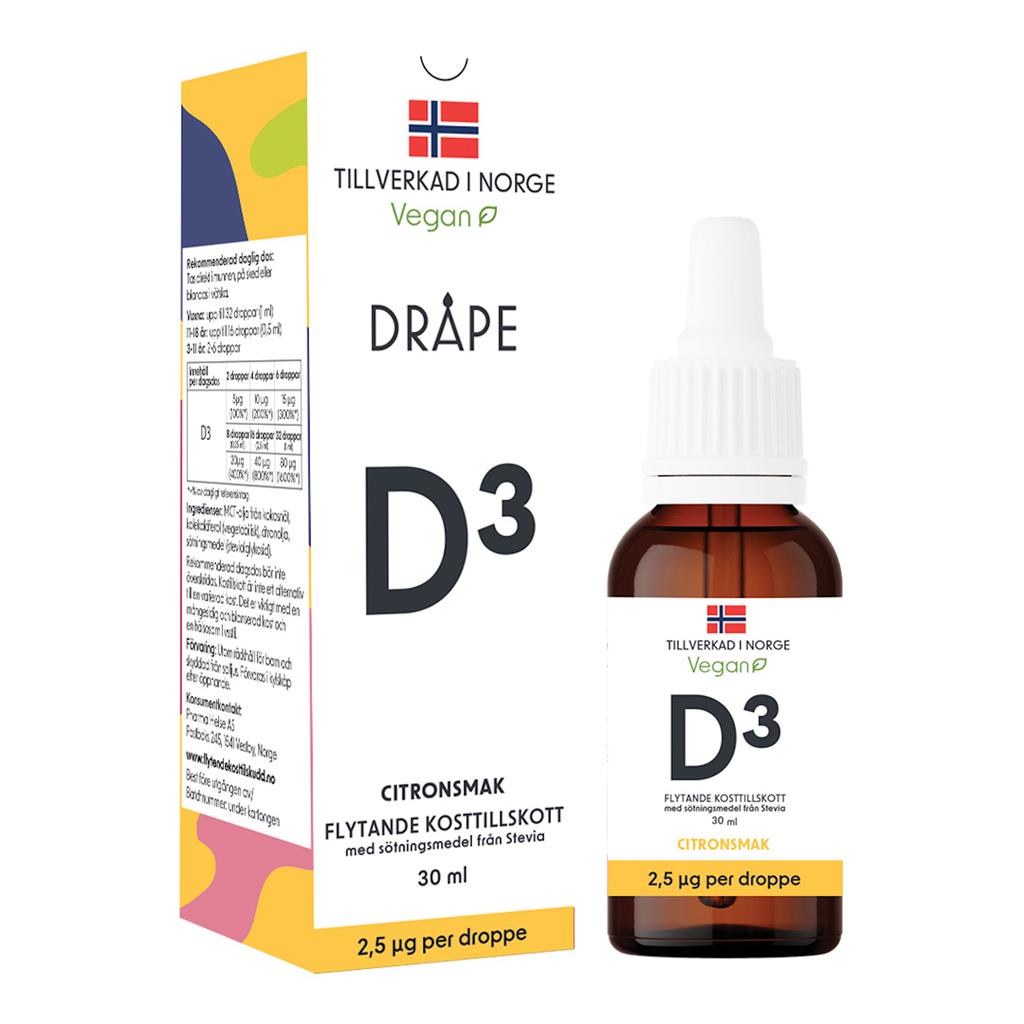 Bild på Dråpe flytande D-vitamin droppar, 30 ml