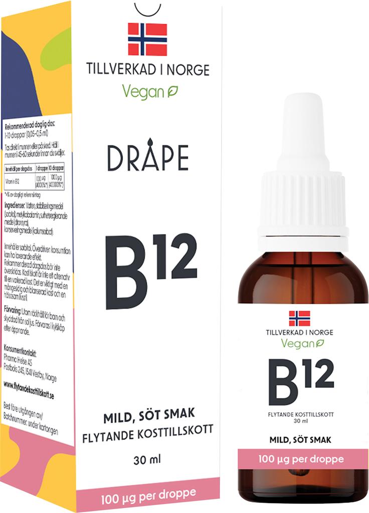 Bild på Dråpe flytande B12 droppar, 30 ml