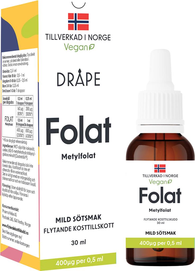Bild på Dråpe flytande Folat droppar, 30 ml