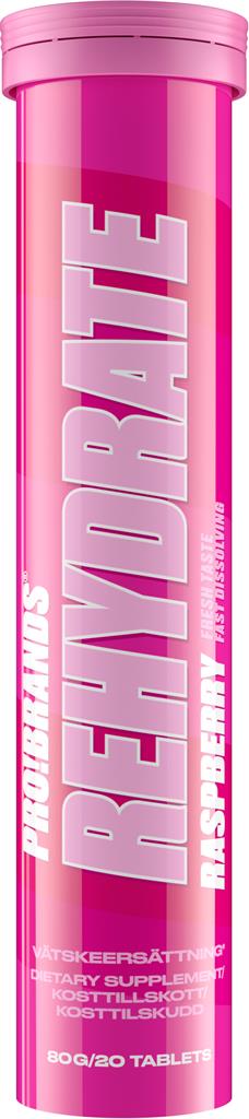 Bild på ProBrands Rehydrate tabs raspberry, 80 g