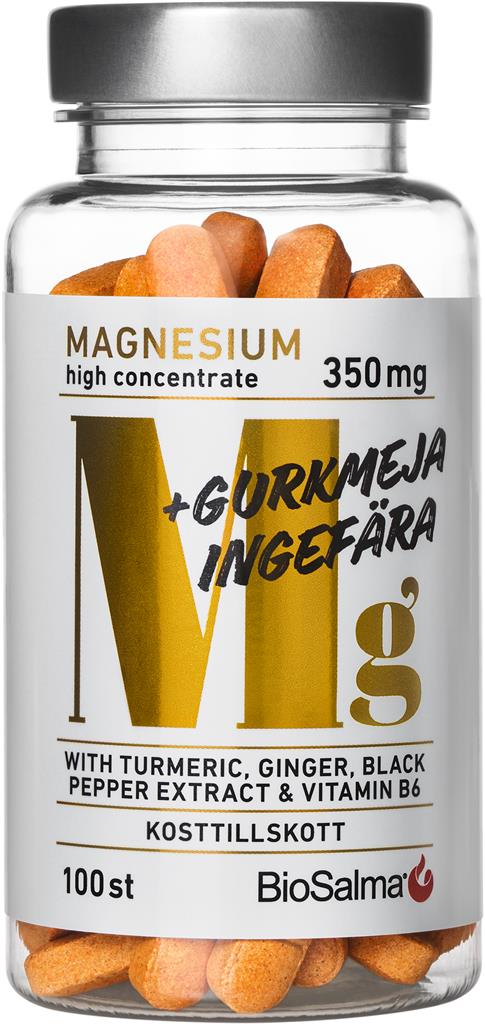 Bild på BioSalma Magnesium + gurkmeja, ingefära, 100 st