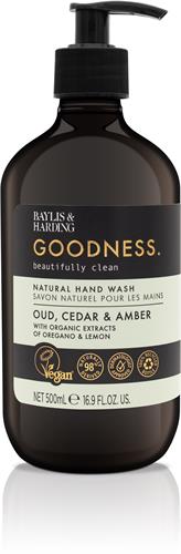 Baylis & Harding Goodness Oud, Cedar & Amber Lot De 3 Bains De Bain 500 Ml – Convient Aux Végétaliens