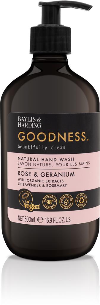 Bild på Baylis & Harding Goodness Rose & Geranium Hand Wash, 500 ml