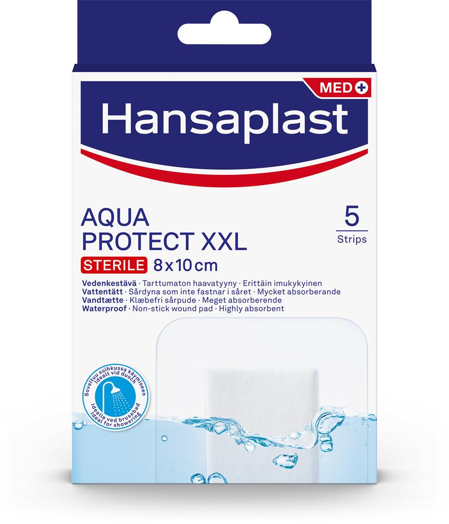 Bild på Hansaplast Aqua Protect XXL plåster 8 x 10 cm, 5 st
