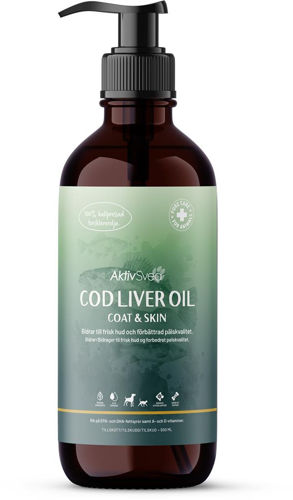 Bild på AktivSvea COAT and SKIN Omega 3, Torsklever för hud & päls, 500 g