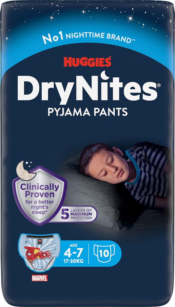 Bild på DryNites Nattblöja Boy 4-7 år, 10 st