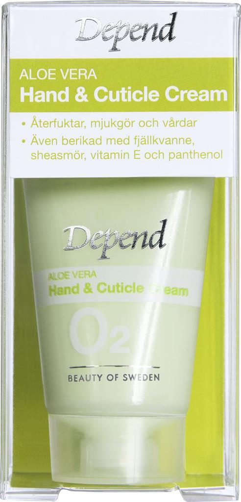 Bild på Depend O2 Aloe Vera Hand & Cuticle Cream, 25 ml