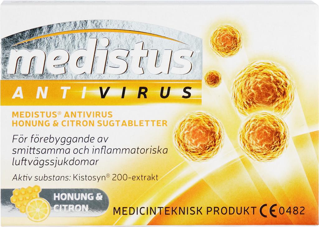 Bild på Medistus Antivirus sugtablett Honung/Citron, 10 st