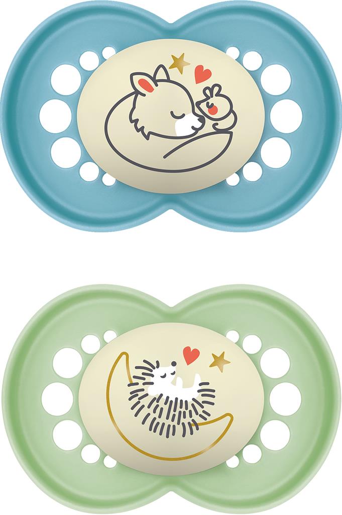 Bild på MAM Original Night 6-16m silikon BLUE, 2 st