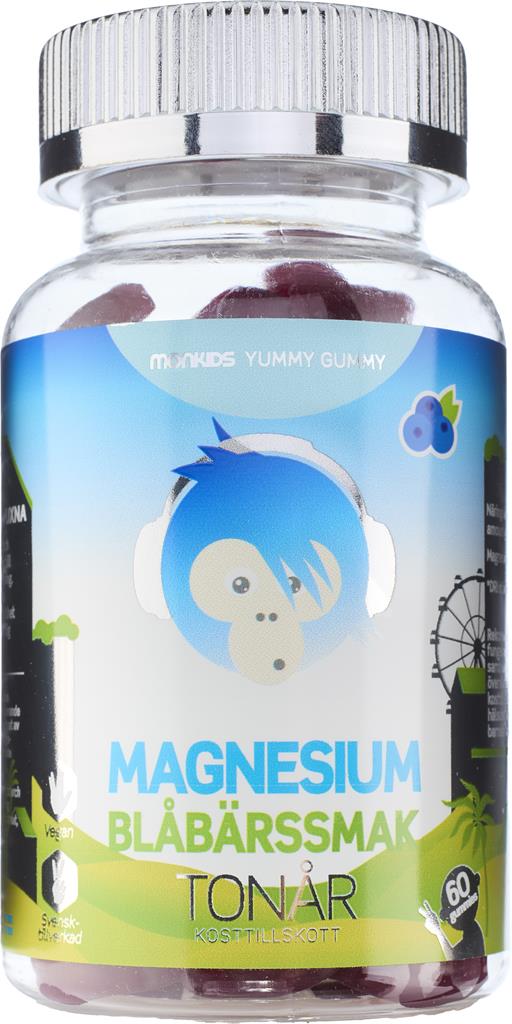 Bild på Monkids Magnesium Tonår Blåbär, 60 st