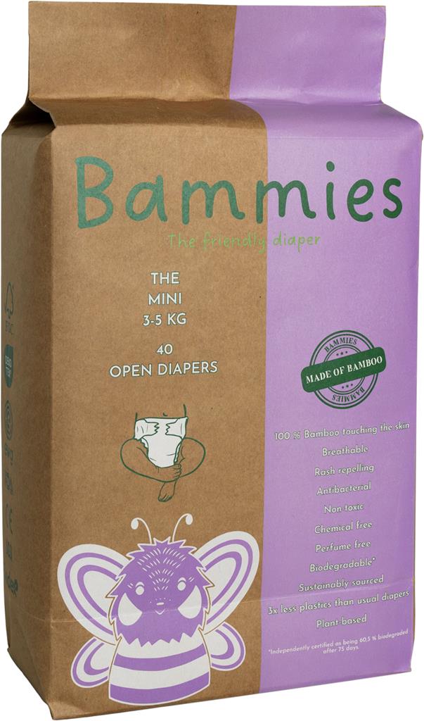 Bild på Bammies Blöjor Mini 3-5kg , 40 st
