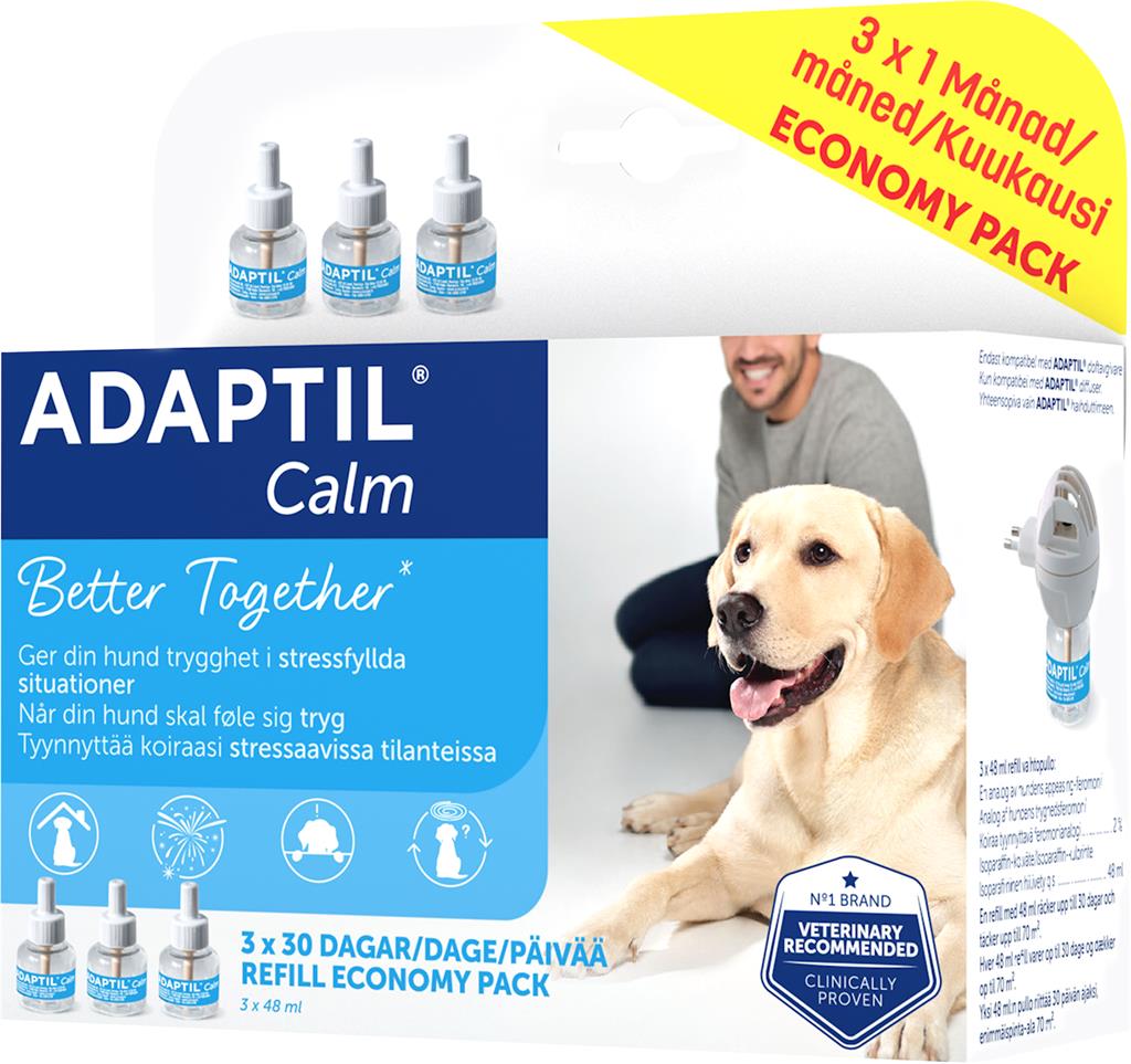 Bild på Adaptil Calm Feromonrefill till doftavgivare, 3 x 48 ml