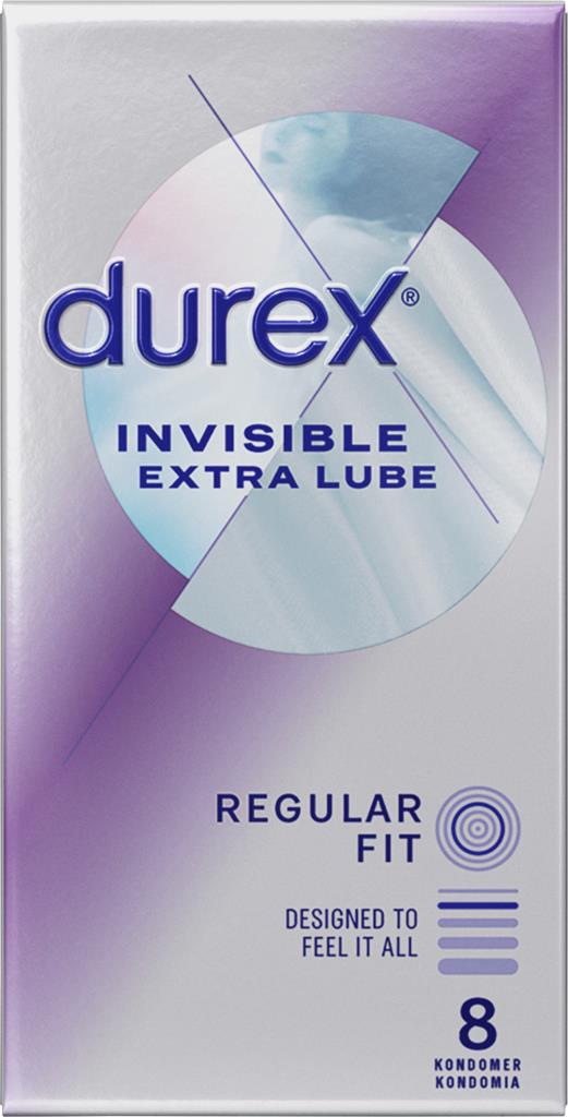 Bild på Durex Invisible Extra Lube Kondomer, 8 st