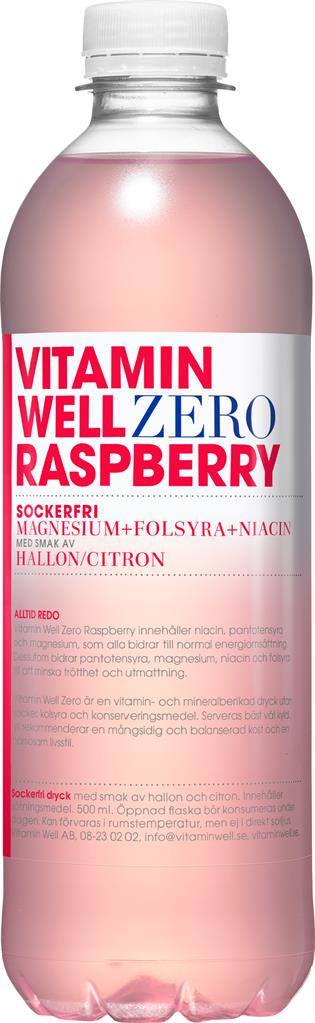 Bild på Vitamin Well Zero Raspberry, 500 ml