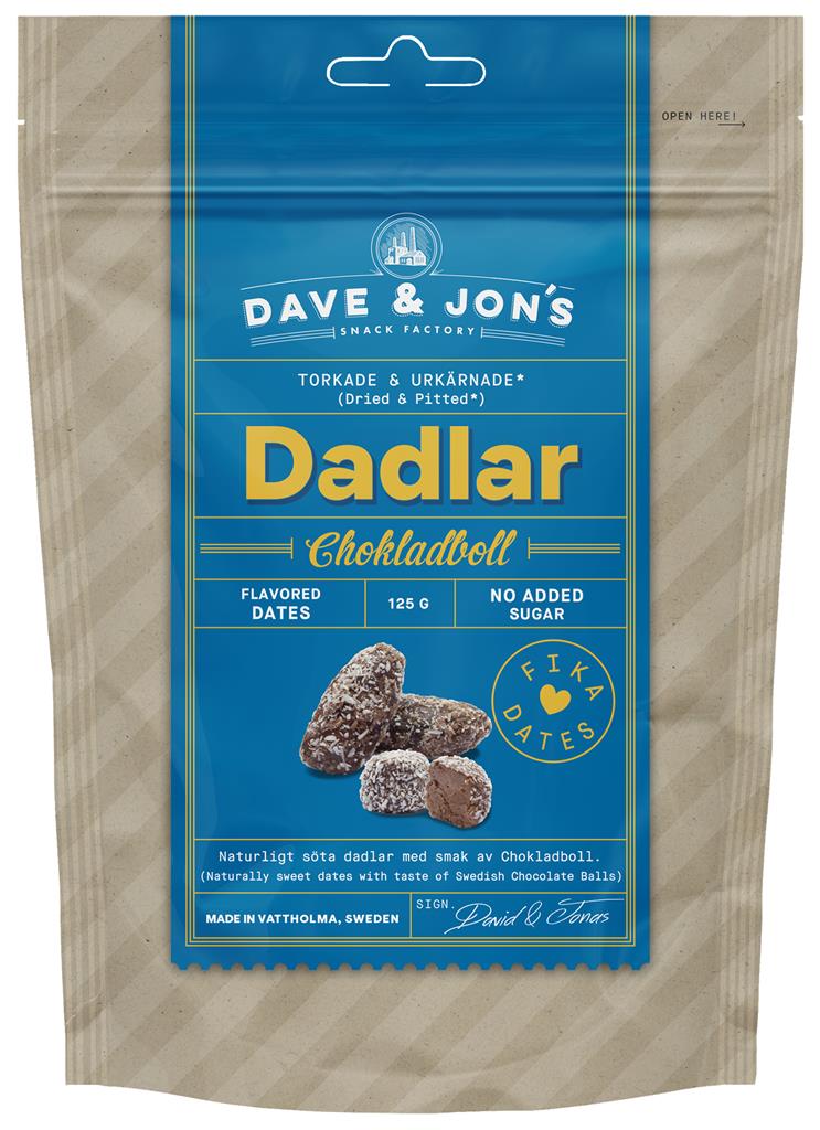 Bild på DAVE & JONS Dadlar Chokladboll, 125 g