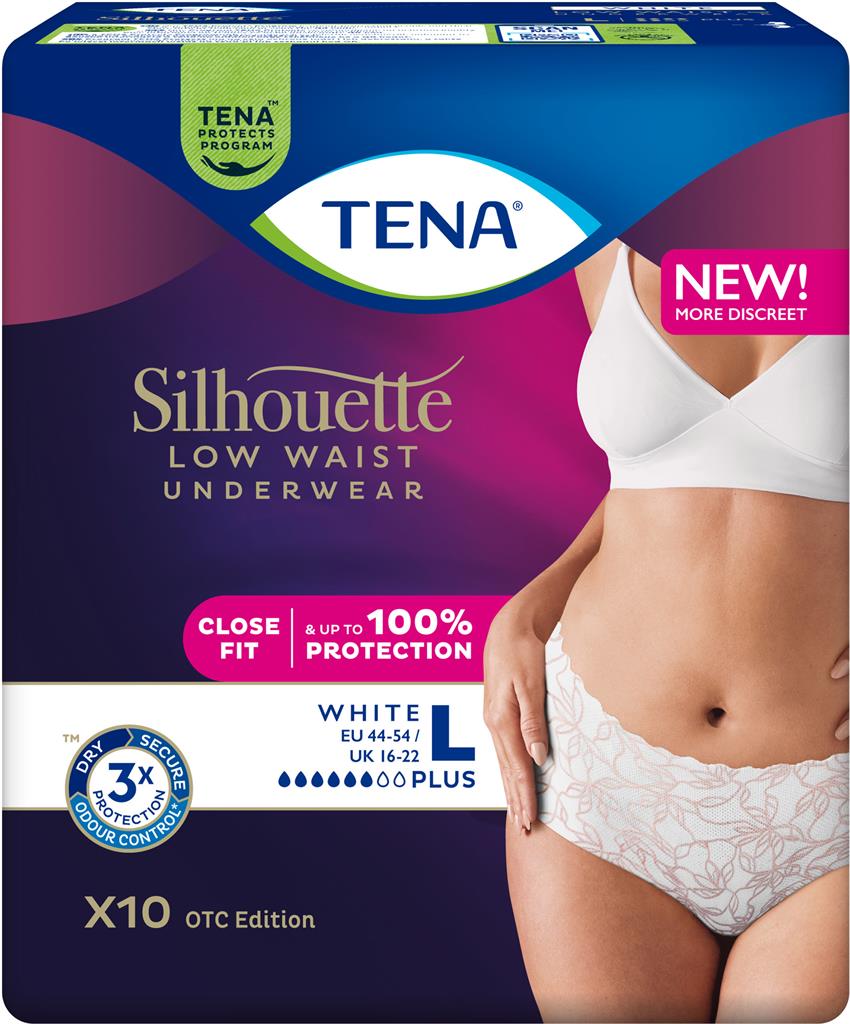 Bild på TENA SILHOUETTE Plus Large White, 10 st