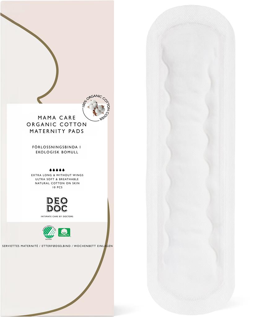 Bild på DeoDoc Förlossningsbinda Ekologisk bomull, 10 st
