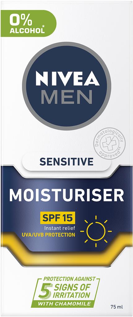 Bild på NIVEA MEN Sensitive Moisturiser SPF 15, 75 ml