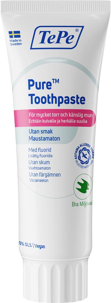 Bild på TePe Pure toothpaste, unflavored, 75 ml
