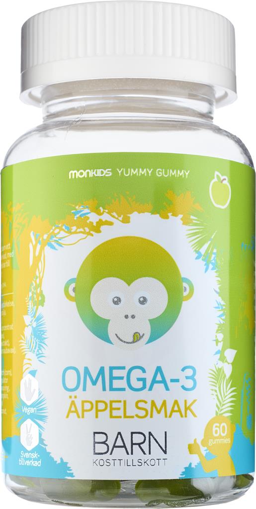 Bild på Monkids Omega-3 Barn Äpple, 60 st