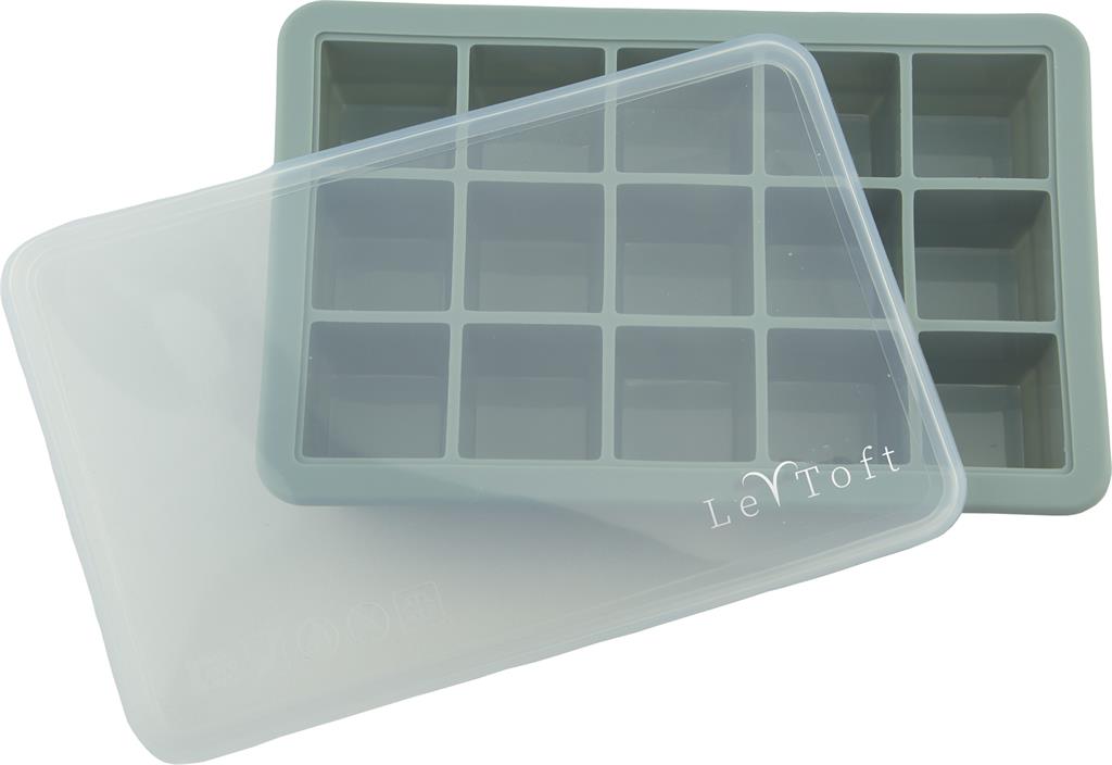 Bild på Le Toft Frysform barnmat m lock 15-fack Green, 1 st