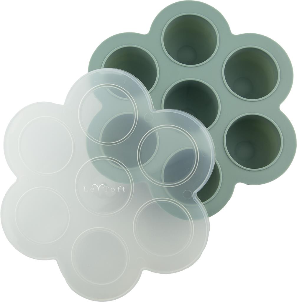 Bild på Le Toft Frysform barnmat m lock 7-fack Green, 1 st