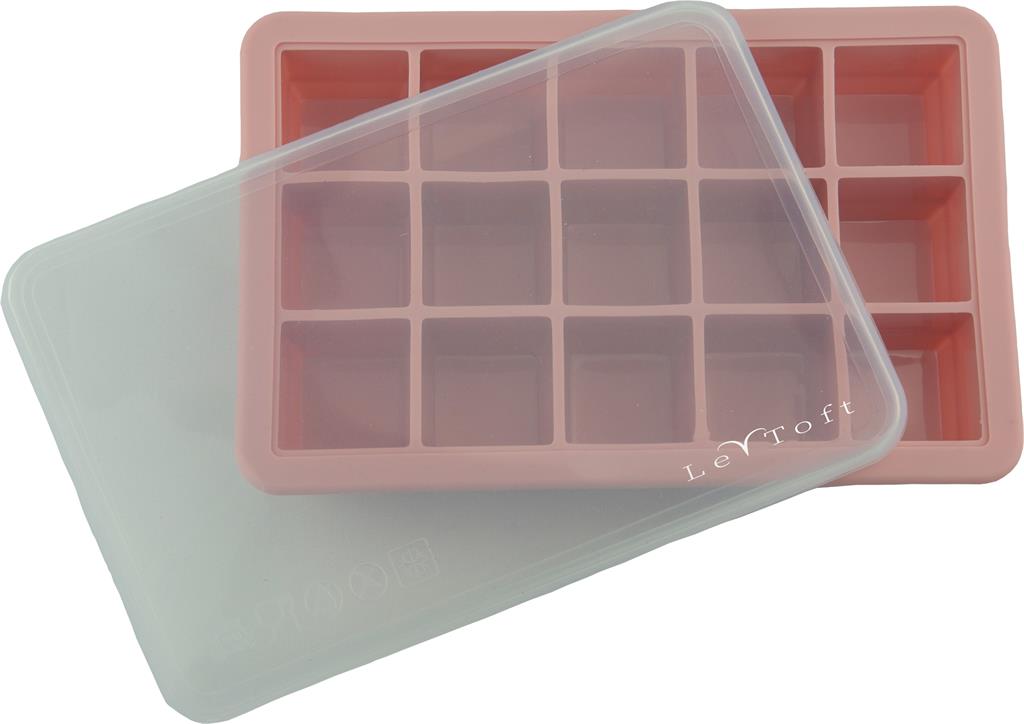 Bild på Le Toft Frysform barnmat m lock 15-fack Rose, 1 st