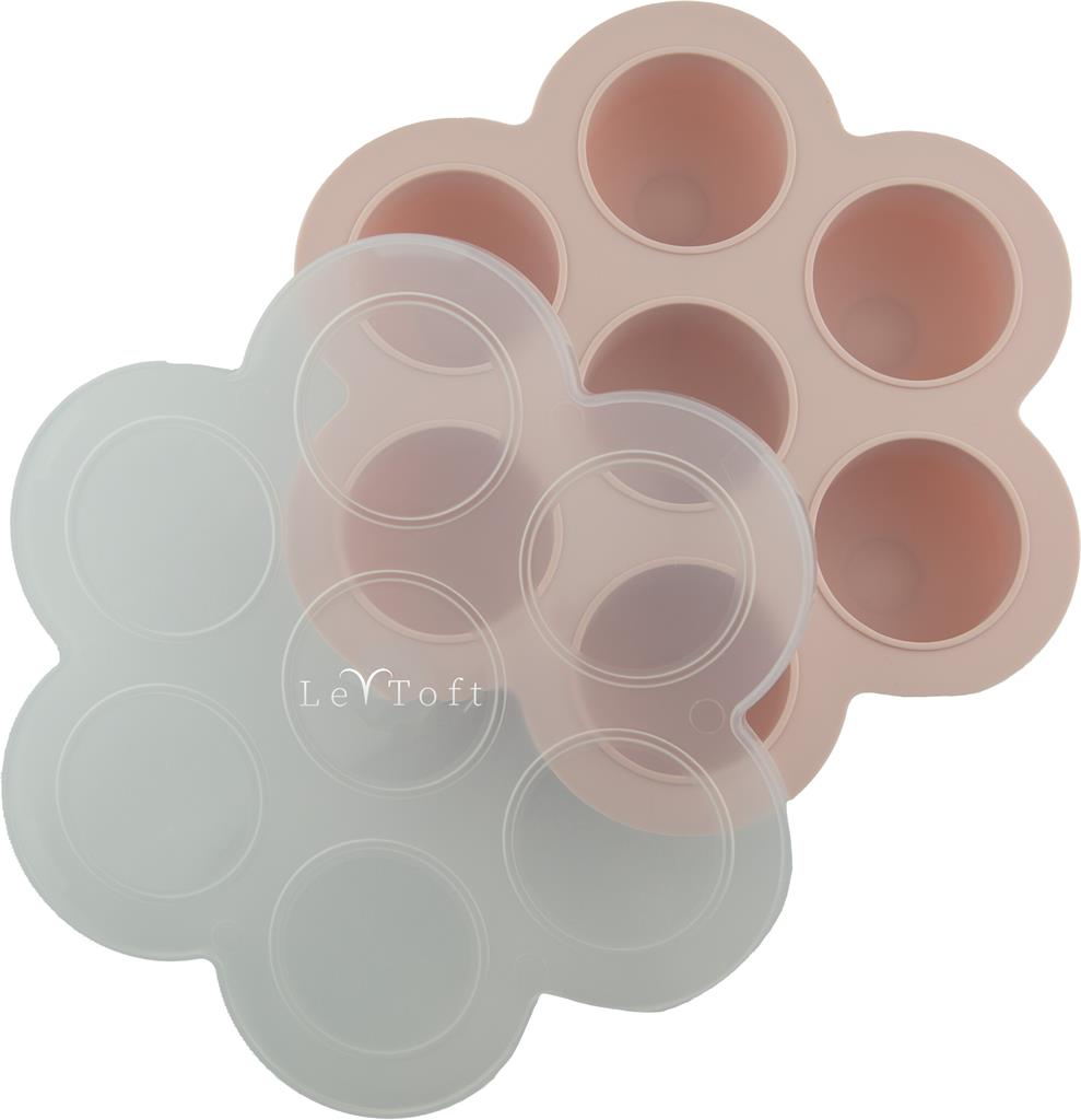 Bild på Le Toft Frysform barnmat m lock 7-fack Rose, 1 st