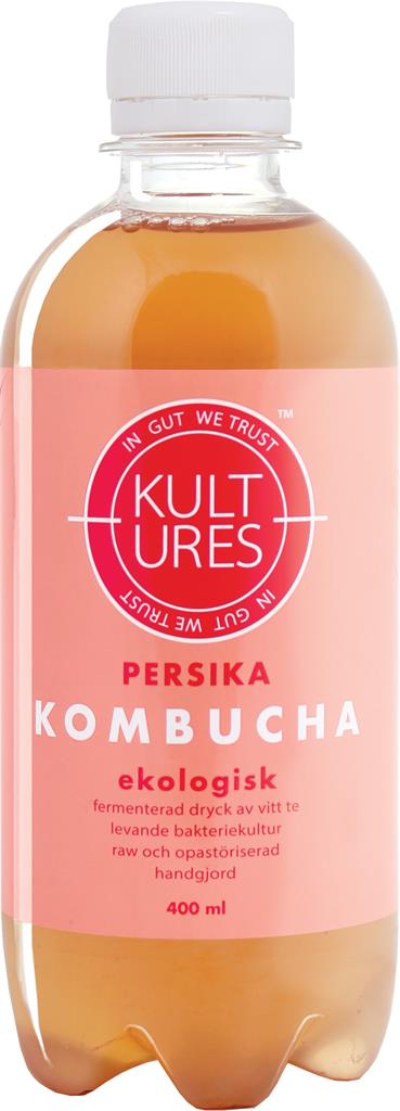 Bild på Kultures Kombucha Persika, 400 ml