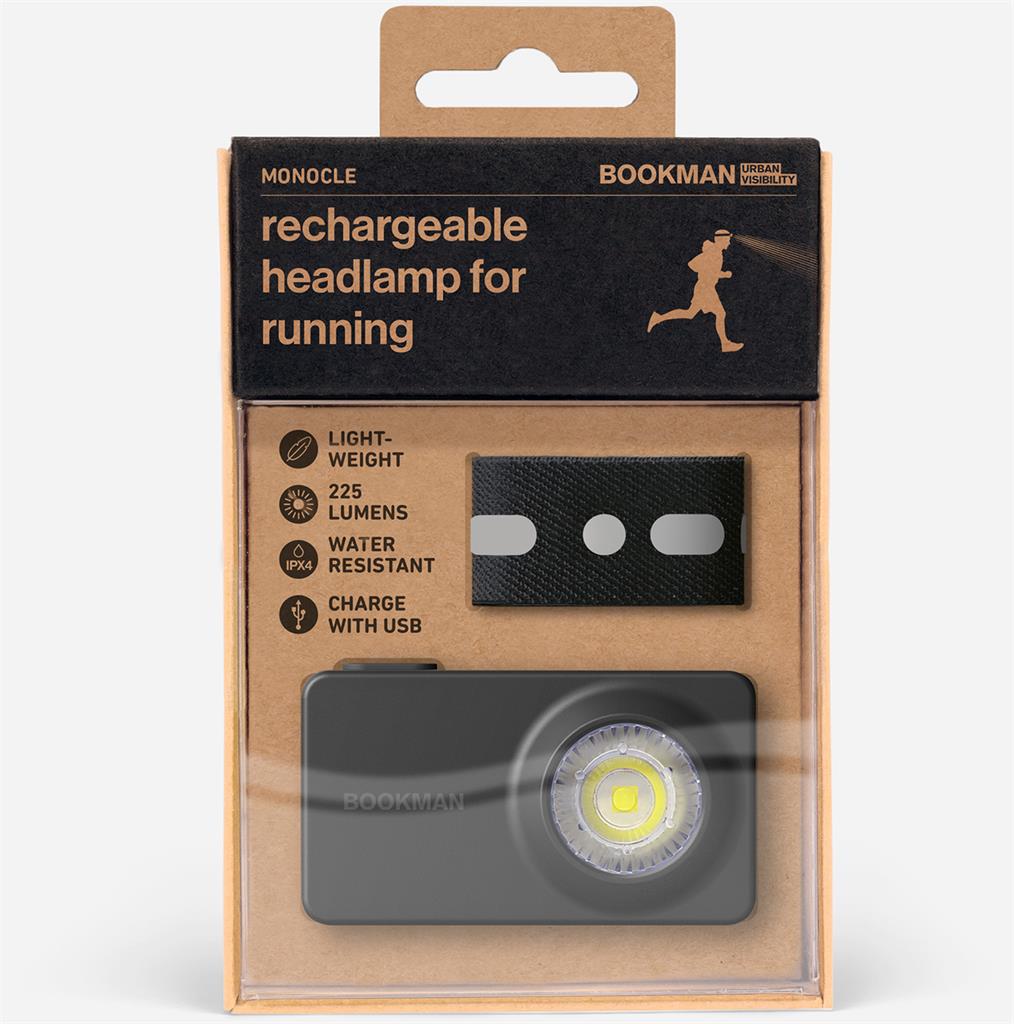 Bild på Bookman Urban Visibility Monocle Pannlampa Svart, 1 st