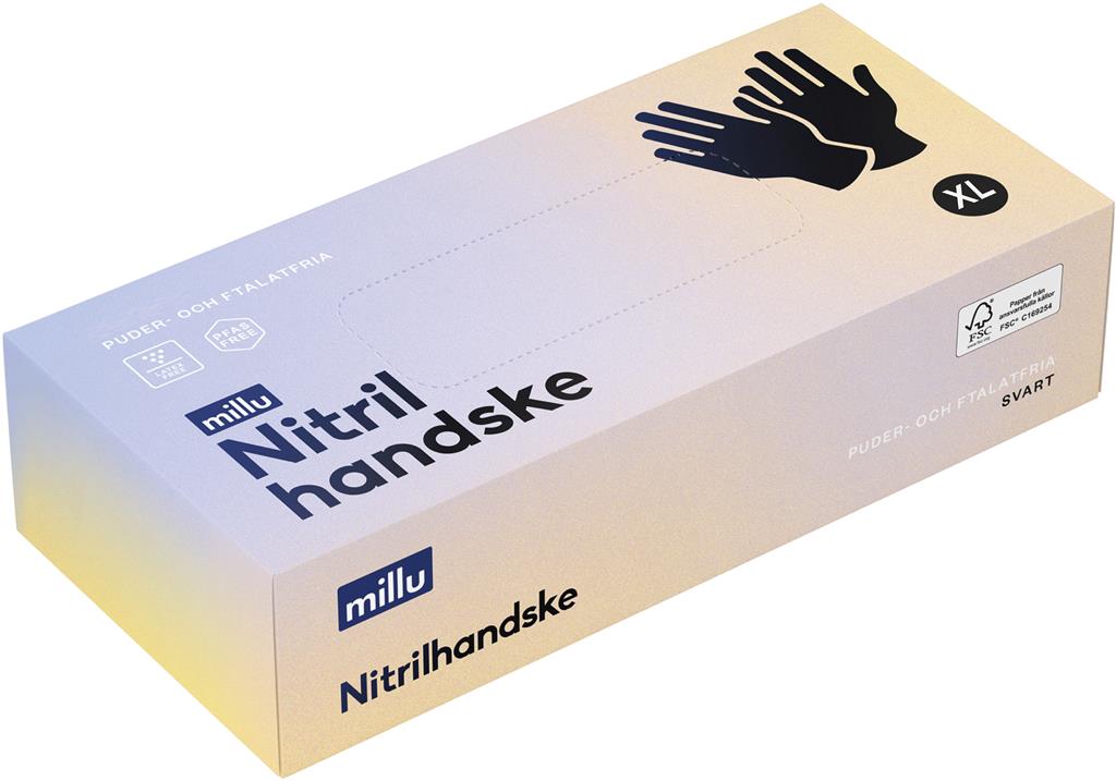 Bild på Millu Nitrilhandske Svart XL, 100 st