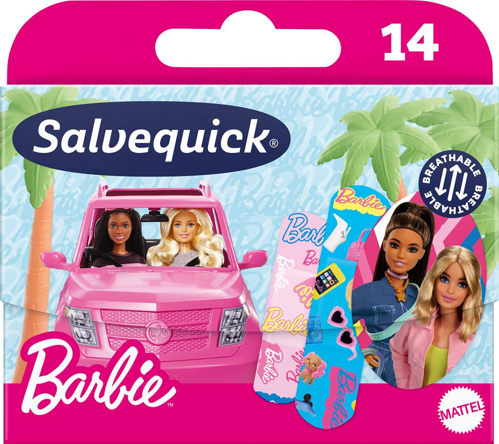 Bild på Salvequick Barbie barnplåster, 14 st