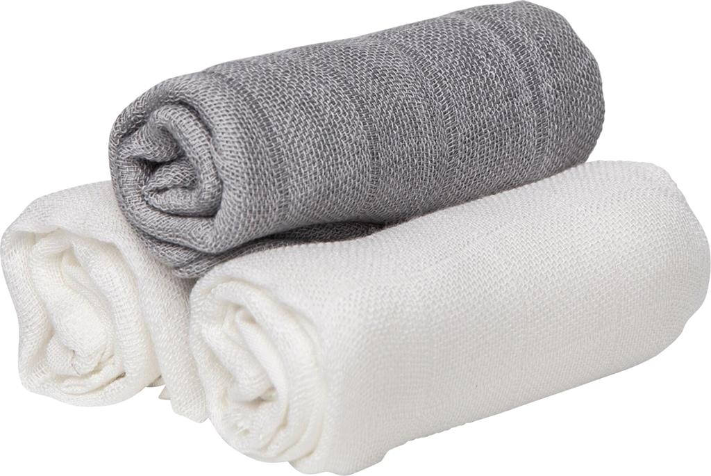 Bild på LES ENFANTS Snuttefilt 100% bambufiber grå, 3 st