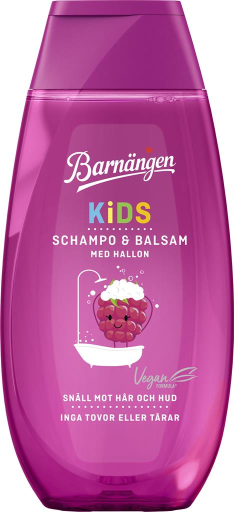 Bild på Barnängen KIDS Schampo & Balsam Hallon, 250 ml