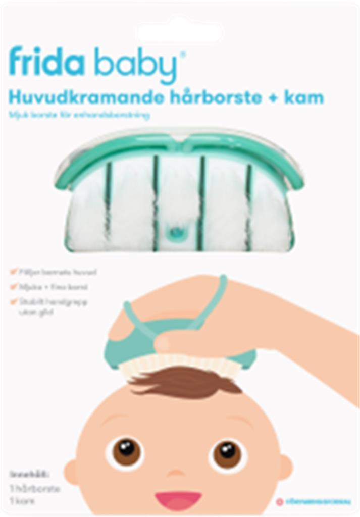 Bild på Frida Baby Huvudkramande hårborste + kam, 1 st