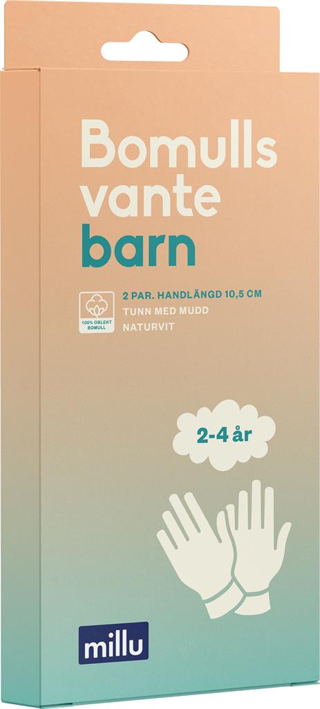 Bild på Millu Bomullsvante Barn 2-4 år, 2 par