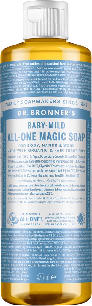 Bild på Dr. Bronners All-One Magic Soap Baby-Mild, 475 ml