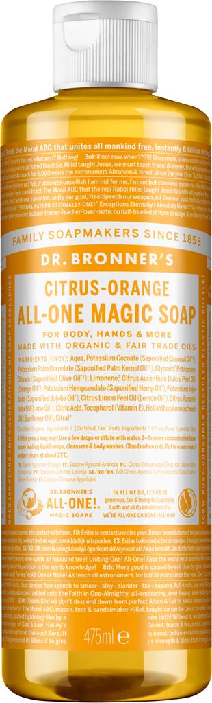 Bild på Dr. Bronners All-One Magic Soap Citrus-Orange, 475 ml