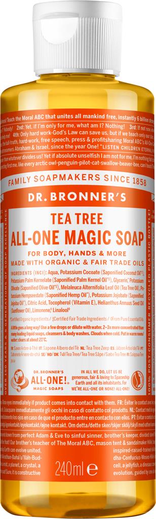 Bild på Dr. Bronners All-One Magic Soap Tea Tree, 240 ml