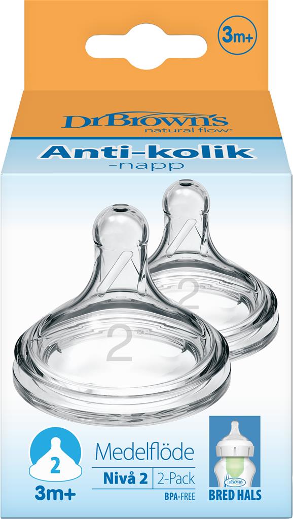 Bild på Dr.Browns WideNeck Dinapp strl.2, 2 st