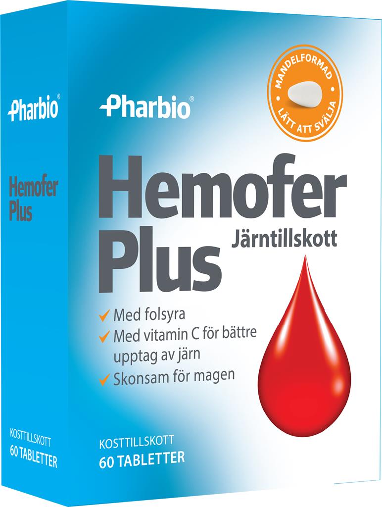 Bild på Hemofer Järntillskott Plus, 60 st