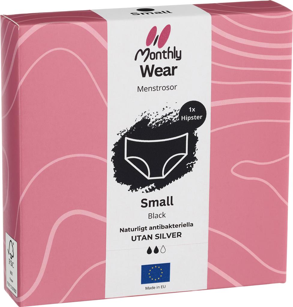 Bild på Monthly Wear Hipster Black S, 1 st