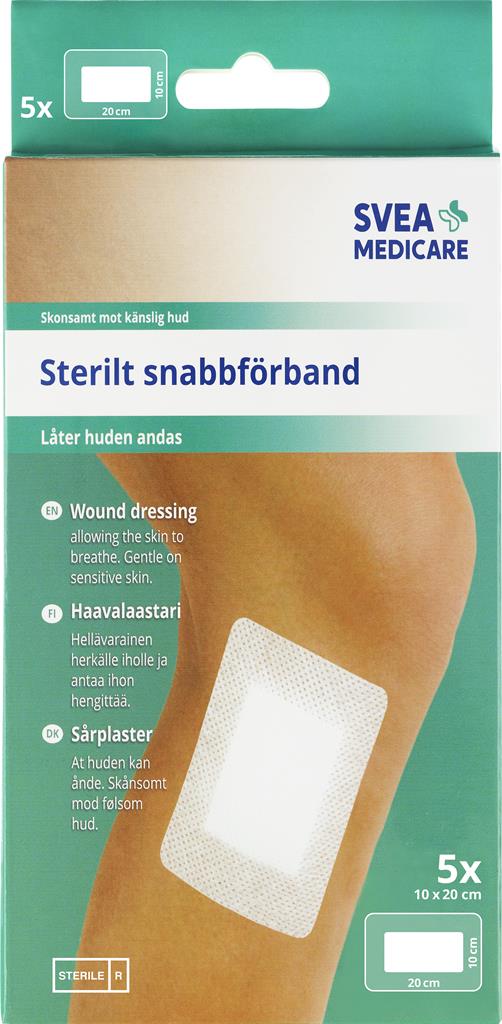 Bild på Svea Medicare Snabbförband 10 x 20 cm, 5 st