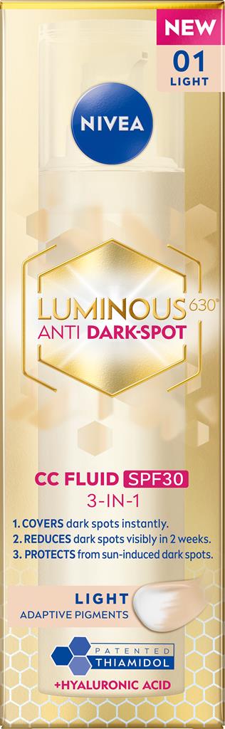 Bild på NIVEA Luminous630 CC Fluid 3-in-1 light, 40 ml