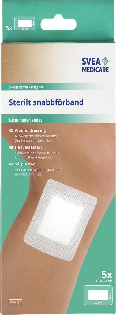 Bild på Svea Medicare Snabbförband 10 x 30 cm, 5 st