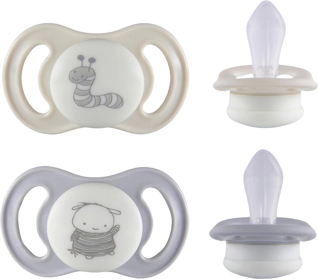 Bild på Esska Happy Mini Glow 0+m Silikon Beige, 2 st