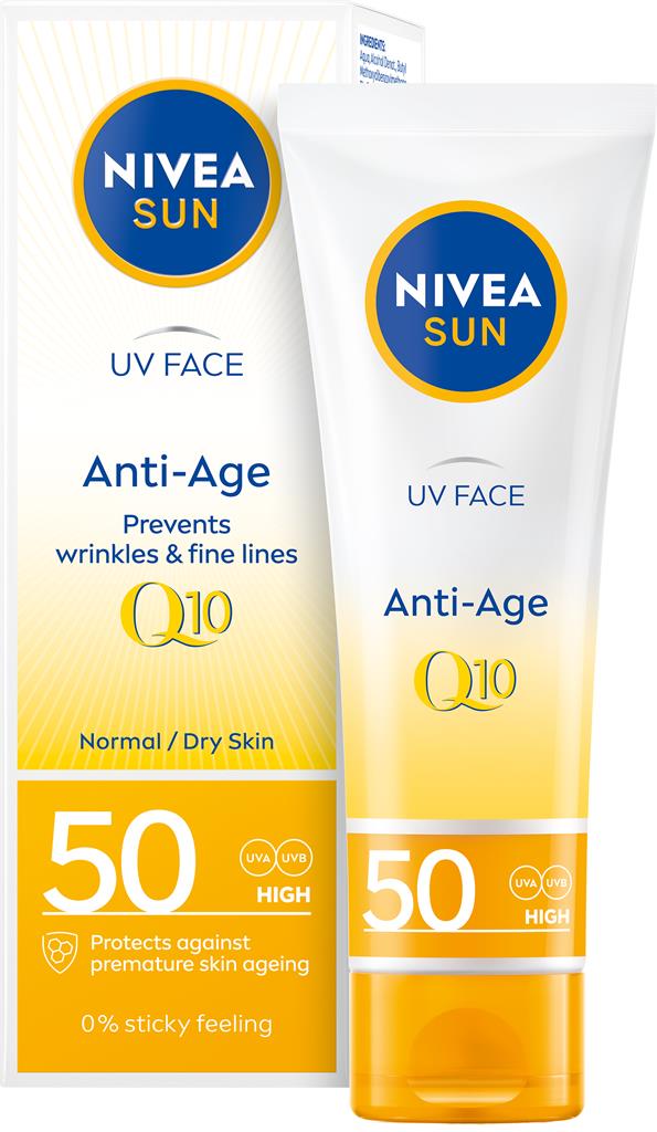 Bild på NIVEA Sun UV Face Anti Age Q10 Cream SPF50, 50 ml