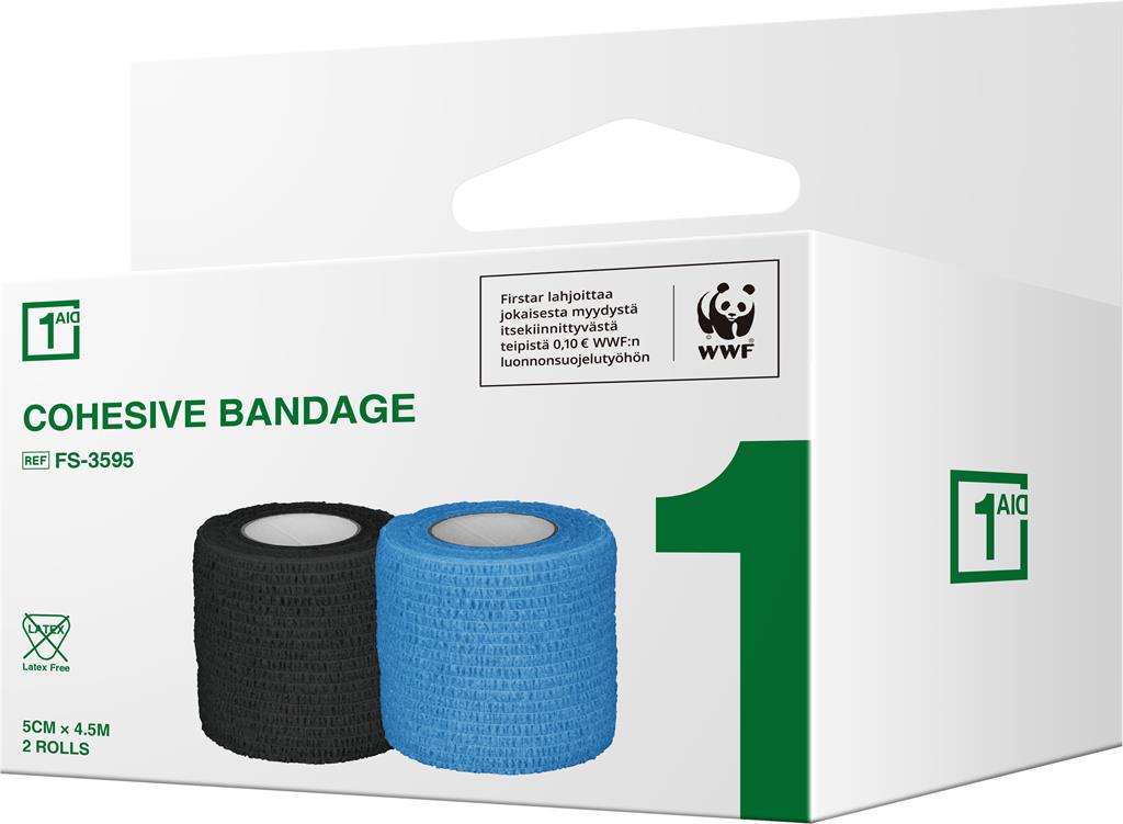 Bild på One-Aid Självhäftande Elastiskt Bandage 4,5 m x 5 cm , 1 st
