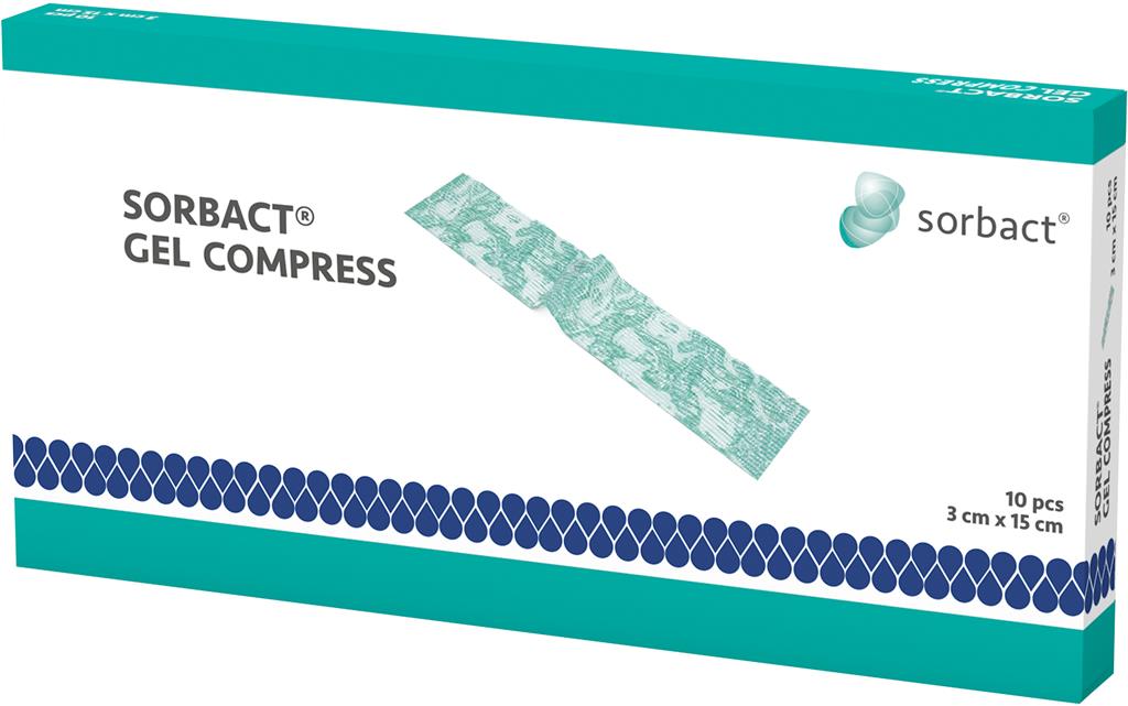 Bild på Sorbact Gelkompress 3x15cm, 10 st