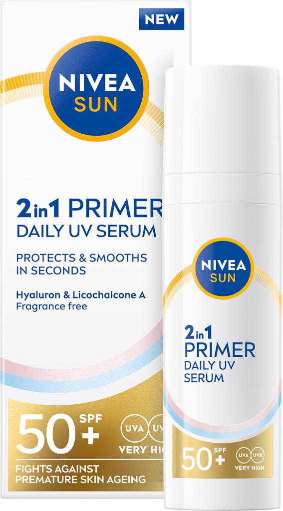 Bild på Nivea Sun UV Face 2in1 Daily UV serum SPF50+, 30 ml